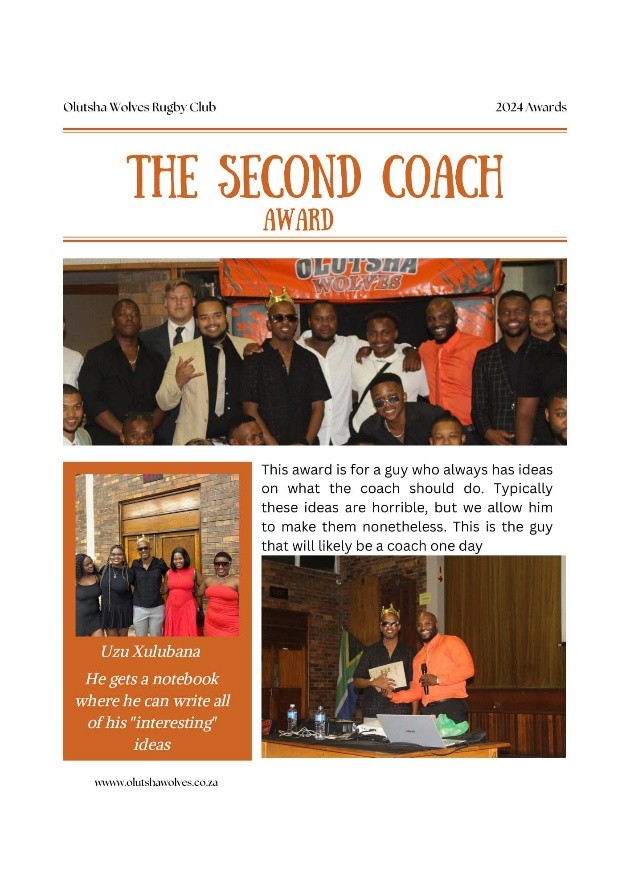Award recipients at an Olutsha Sports event